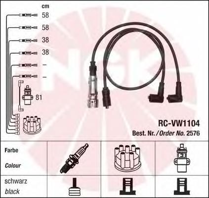 Fios de alta voltagem, kit NGK 2576 preço, a partir de 78,06 USD