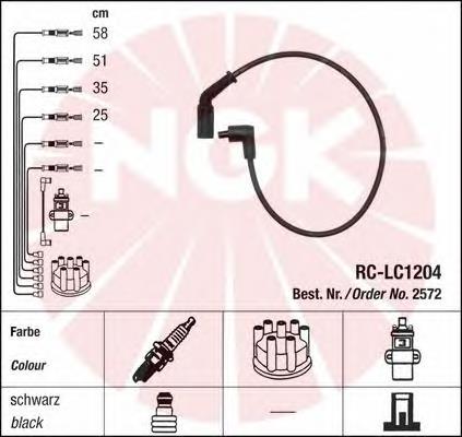 Fios de alta voltagem, kit NGK 2572 preço, a partir de 26,96 USD