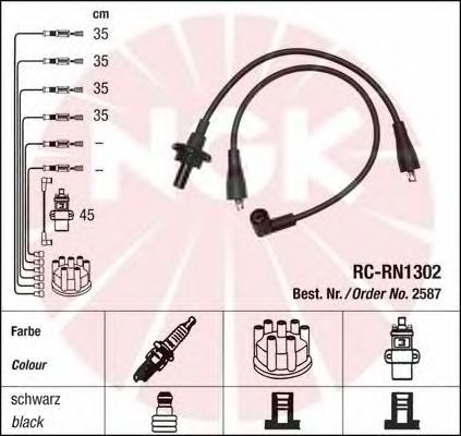  Fios de alta voltagem, kit Fiat Fiorino сaixa (146 Uno) (1988 - 2001) 