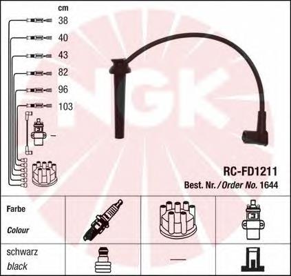 Compre 1644 NGK Fios de alta voltagem, kit