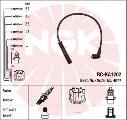 Fios de alta voltagem, kit NGK 4077 preço, a partir de 28,53 USD