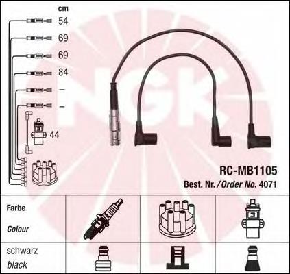 Fios de alta voltagem, kit NGK 4071 preço, a partir de 70,84 USD