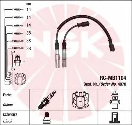 Fios de alta voltagem, kit NGK 4070 preço, a partir de 54,94 USD