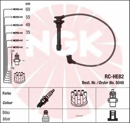 Fios de alta voltagem, kit NGK 5048 preço, a partir de 62,96 USD