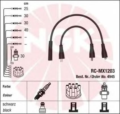 Fios de alta voltagem, kit NGK 4945 preço, a partir de 16,30 USD