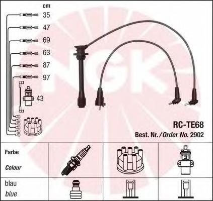 Compre 9091921557 Toyota Fios de alta voltagem, kit