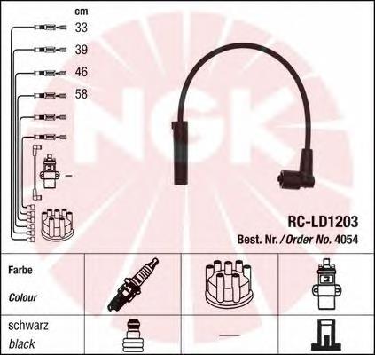 Compre 4054 NGK Fios de alta voltagem, kit