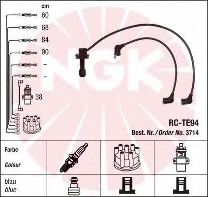 Fios de alta voltagem, kit NGK 3714 preço, a partir de 160,69 USD