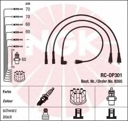 Fios de alta voltagem, kit NGK 2590