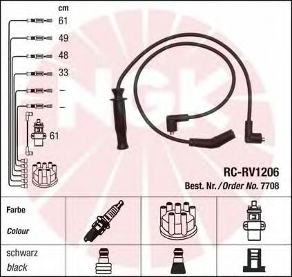 Compre 7708 NGK Fios de alta voltagem, kit