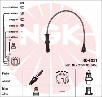 Fios de alta voltagem, kit para Subaru Legacy I BC