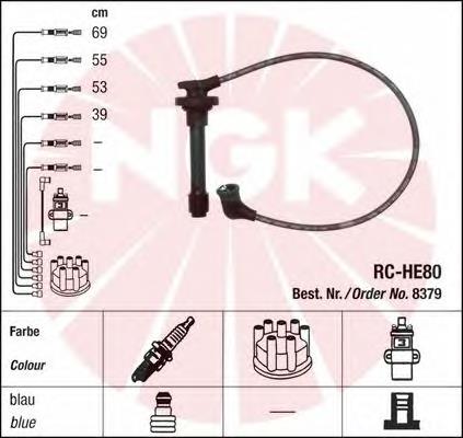Fios de alta voltagem, kit NGK 8379 preço, a partir de 52,15 USD