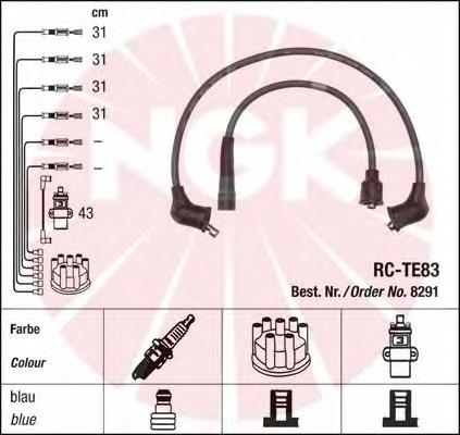 Fios de alta voltagem, kit NGK 8291 preço, a partir de 28,31 USD