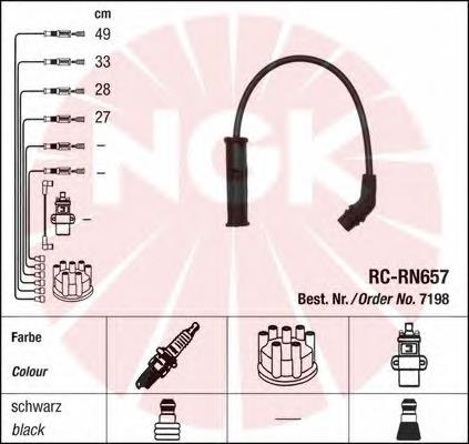 Compre 7198 NGK Fios de alta voltagem, kit