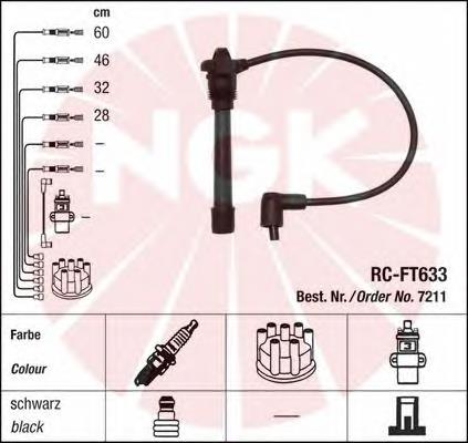Fios de alta voltagem, kit NGK 7211 preço, a partir de 64,85 USD