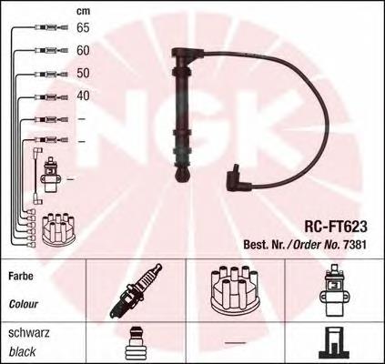 Fios de alta voltagem, kit NGK 2999