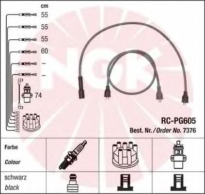 Fios de alta voltagem, kit NGK 7376 preço, a partir de 23,15 USD