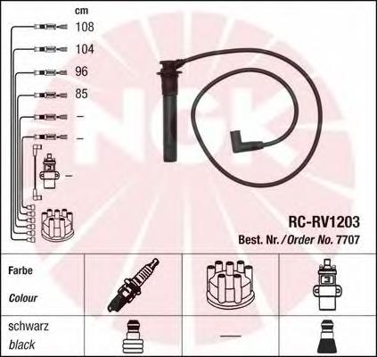 Compre 7707 NGK Fios de alta voltagem, kit