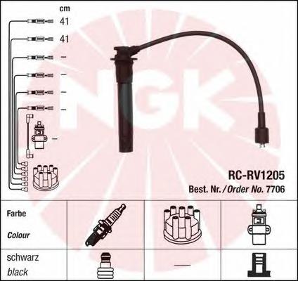 Fios de alta voltagem, kit NGK 7706 preço, a partir de 17,12 USD