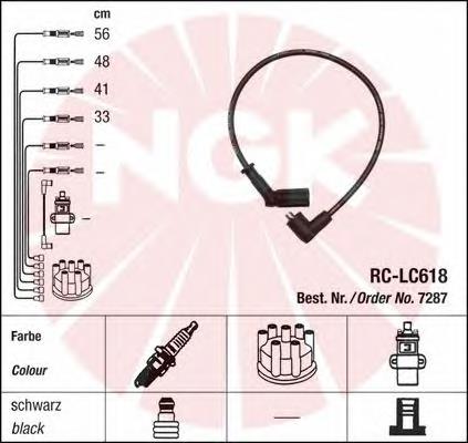 Compre 7287 NGK Fios de alta voltagem, kit