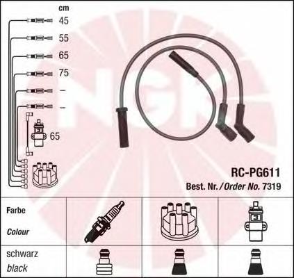 Compre 7319 NGK Fios de alta voltagem, kit