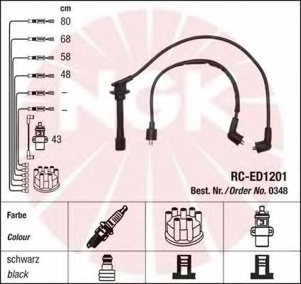 Fios de alta voltagem, kit NGK 0348 preço, a partir de 46,72 USD