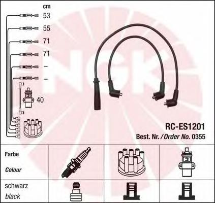 Fios de alta voltagem, kit NGK 0355 preço, a partir de 32,62 USD