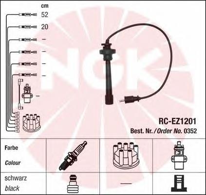 Fios de alta voltagem, kit NGK 0352 preço, a partir de 33,65 USD