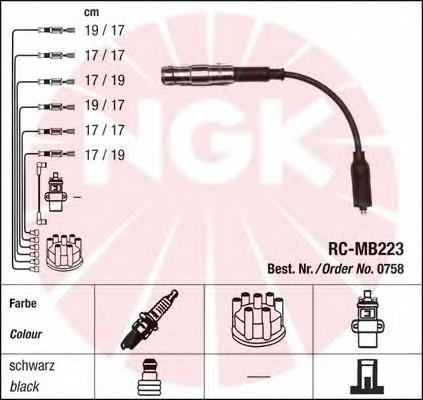 A112150061864 Mercedes Fios de alta voltagem, kit