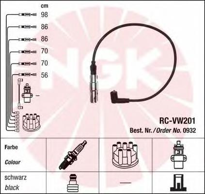 Compre 0932 NGK Fios de alta voltagem, kit
