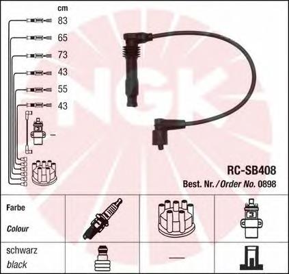 Fios de alta voltagem, kit 898 NGK
