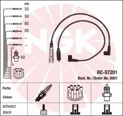 Compre 0901 NGK Fios de alta voltagem, kit