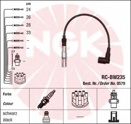 Fios de alta voltagem, kit 12121709206 BMW