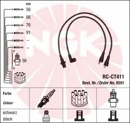 Fios de alta voltagem, kit 591 NGK