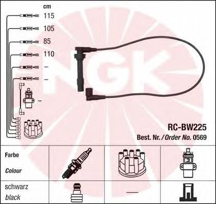 12121727100 BMW Fios de alta voltagem, kit
