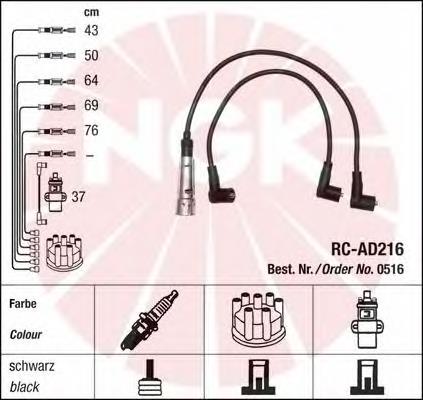 Compre 0516 NGK Fios de alta voltagem, kit