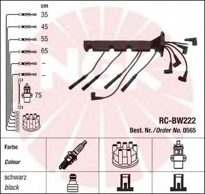 Fios de alta voltagem, kit 565 NGK