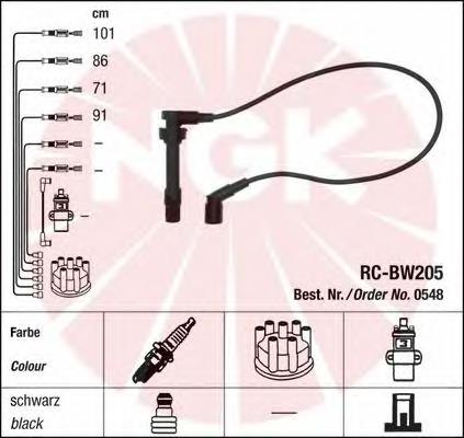 Fios de alta voltagem, kit 12121247521 BMW
