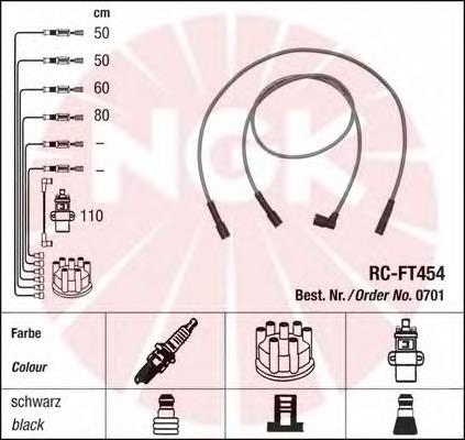 Fios de alta voltagem, kit NGK 0701 preço, a partir de 14,31 USD