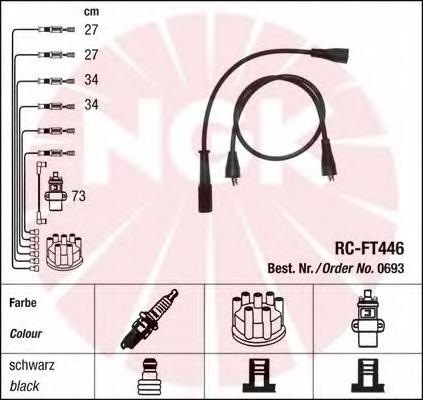 Fios de alta voltagem, kit 693 NGK