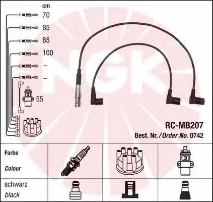 Compre 742 NGK Fios de alta voltagem, kit