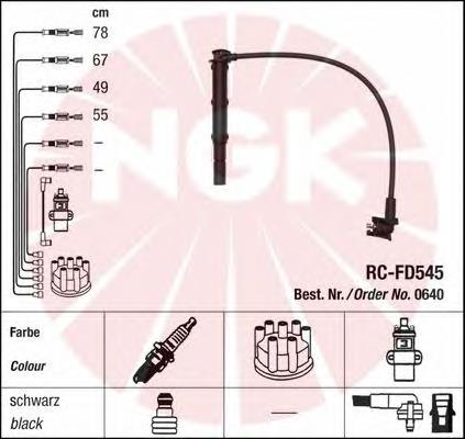 Compre 0640 NGK Fios de alta voltagem, kit
