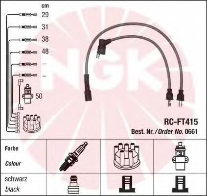 Compre 0661 NGK Fios de alta voltagem, kit