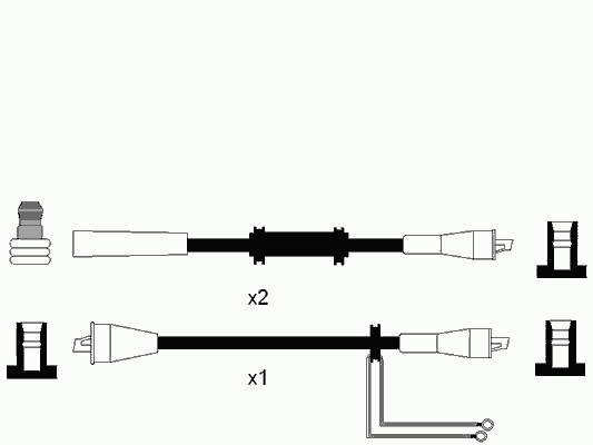 Compre 6980 NGK Fios de alta voltagem, kit