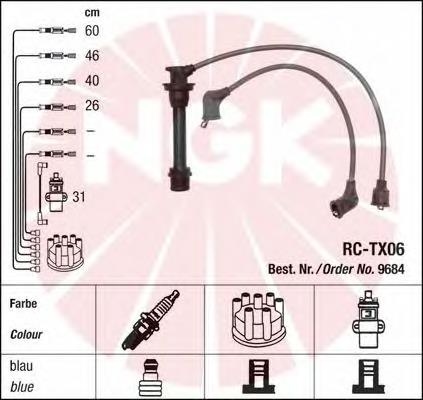 Fios de alta voltagem, kit NGK 9684 preço, a partir de 42,12 USD