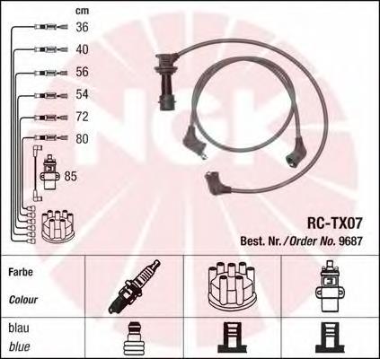 Fios de alta voltagem, kit NGK 9687 preço, a partir de 127,05 USD