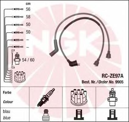Fios de alta voltagem, kit NGK 9905 preço, a partir de 87,39 USD