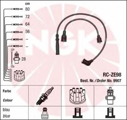 Fios de alta voltagem, kit NGK 9907 preço, a partir de 105,43 USD