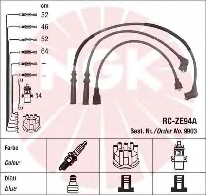 Fios de alta voltagem, kit NGK 9903 preço, a partir de 21,57 USD