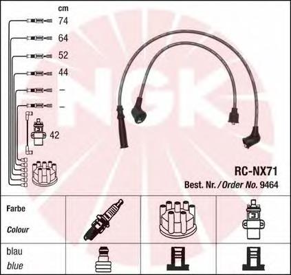 Fios de alta voltagem, kit 7229 EFI